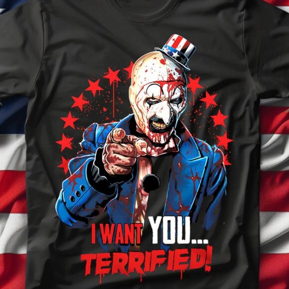 Terrifier Horror Shirt Art The Clown Terrifier Movie T-Shirt Scary Halloween 79 - Picture 2 of 5